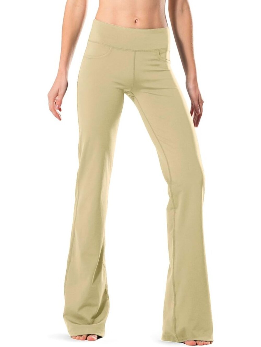 Flared Leg Bootcut Yoga Pants with Pockets - Regular & Tall Inseam Options